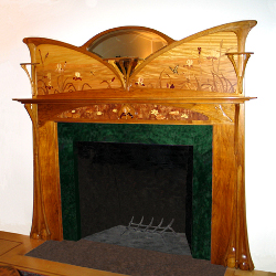 Butterfly Art Nouveau Fireplace