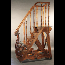 Mahogany Library Ladder